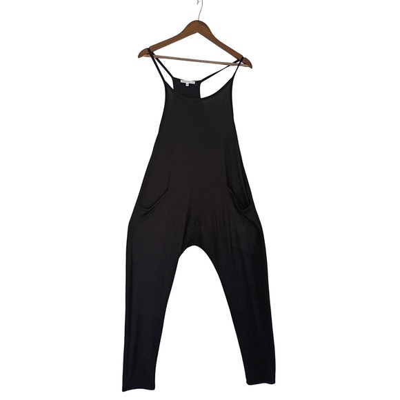 ANTISTAR‎ Black Spaghetti Strap Harem Jumpsuit M Made in Mexico - Picture 2 of 14